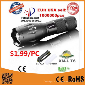G700 CREE Xm-L T6 LED Tactical Zoomable Lampe de poche